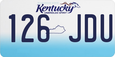 KY license plate 126JDU