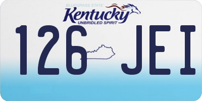 KY license plate 126JEI