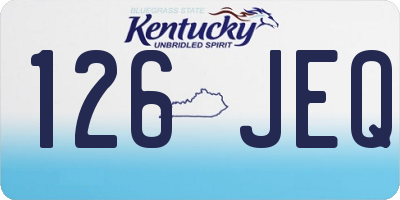 KY license plate 126JEQ