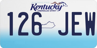 KY license plate 126JEW