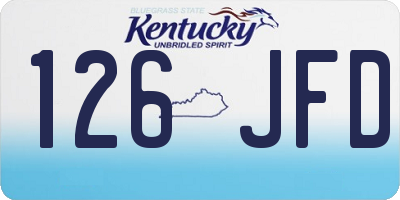 KY license plate 126JFD