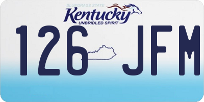 KY license plate 126JFM