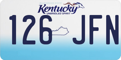 KY license plate 126JFN