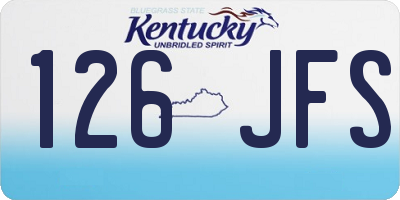 KY license plate 126JFS