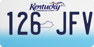 KY license plate 126JFV