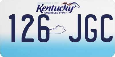 KY license plate 126JGC