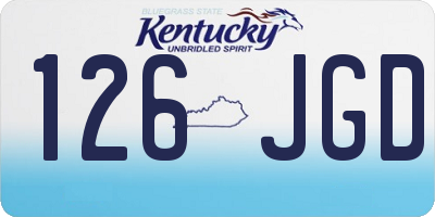 KY license plate 126JGD