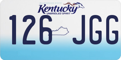 KY license plate 126JGG