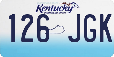 KY license plate 126JGK