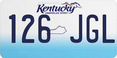 KY license plate 126JGL
