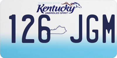 KY license plate 126JGM