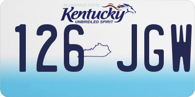 KY license plate 126JGW