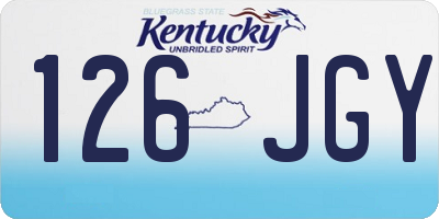 KY license plate 126JGY