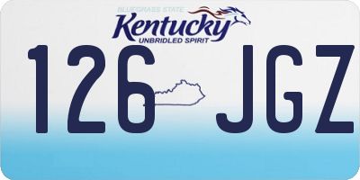 KY license plate 126JGZ