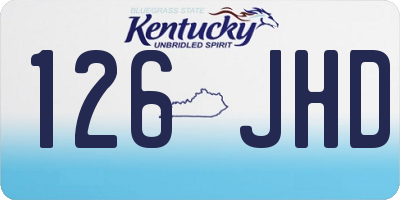 KY license plate 126JHD