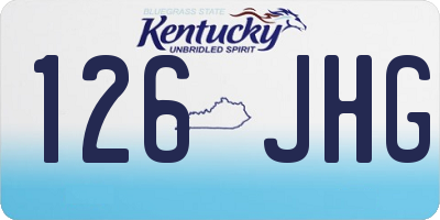 KY license plate 126JHG