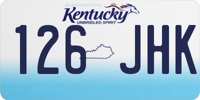 KY license plate 126JHK