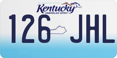KY license plate 126JHL