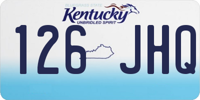 KY license plate 126JHQ