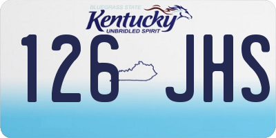 KY license plate 126JHS