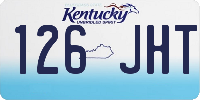 KY license plate 126JHT