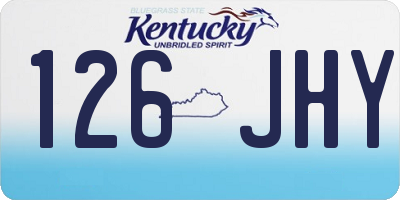 KY license plate 126JHY