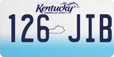 KY license plate 126JIB