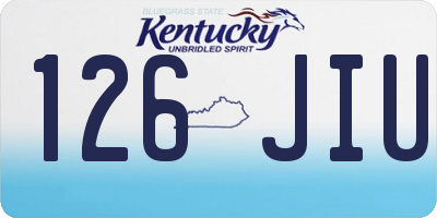 KY license plate 126JIU
