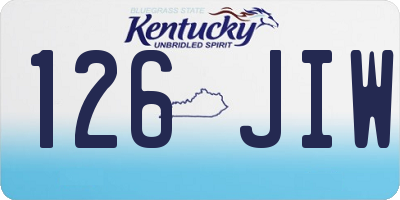 KY license plate 126JIW