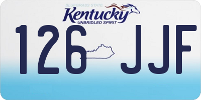 KY license plate 126JJF