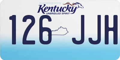 KY license plate 126JJH