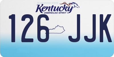 KY license plate 126JJK