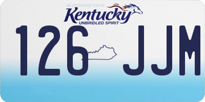 KY license plate 126JJM