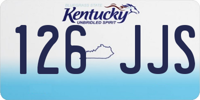 KY license plate 126JJS