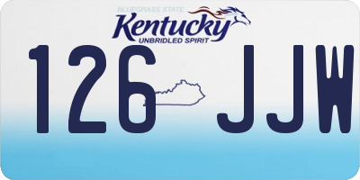 KY license plate 126JJW
