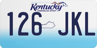 KY license plate 126JKL