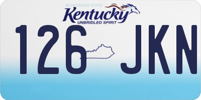 KY license plate 126JKN