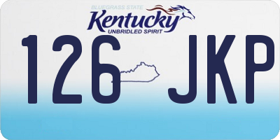 KY license plate 126JKP