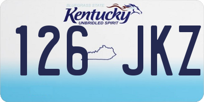 KY license plate 126JKZ
