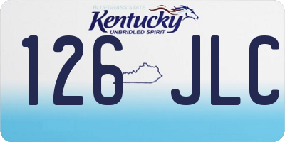 KY license plate 126JLC