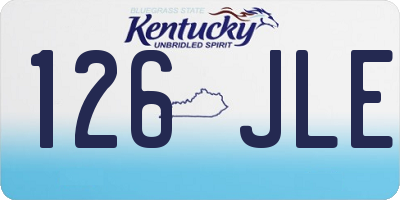 KY license plate 126JLE