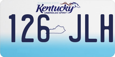 KY license plate 126JLH