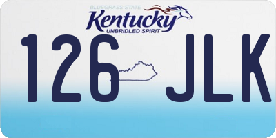 KY license plate 126JLK