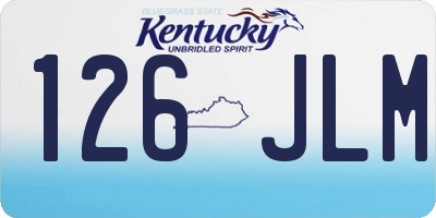 KY license plate 126JLM