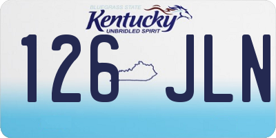 KY license plate 126JLN
