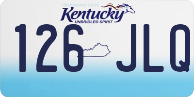KY license plate 126JLQ