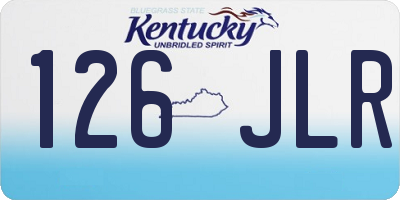 KY license plate 126JLR