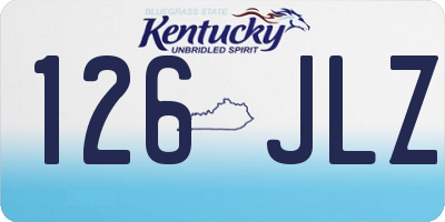 KY license plate 126JLZ