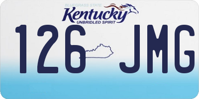 KY license plate 126JMG