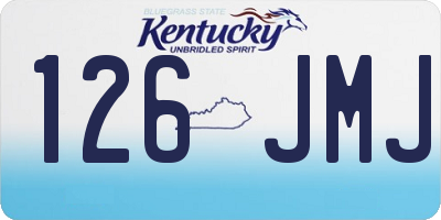 KY license plate 126JMJ